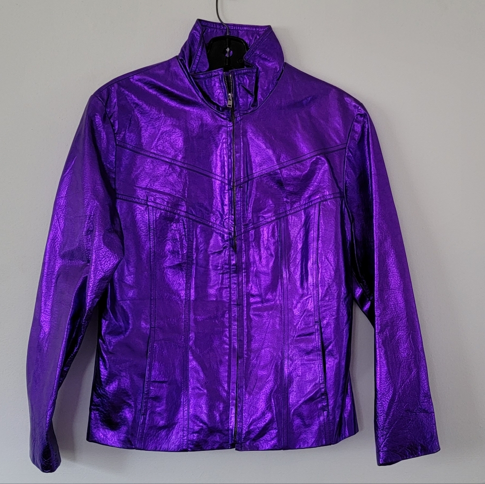 Wilsons Maxima Women's Purple Leather Jacket